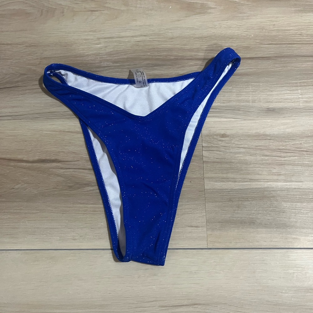blue sparkly xs bikini bottoms